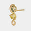 Alluvial 2 Stone Earring: Mint Green and Bicolour Sapphire