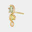 Alluvial 2 Stone Earring: Mint Green and Bicolour Sapphire