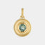 Mini Surface green sapphire pendant - front