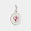 Mini Surface silver pink tourmaline pendant - angle