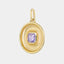 Surface purple sapphire pendant - angle