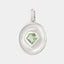 Surface silver mint tourmaline pendant - angle