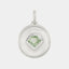Surface silver mint tourmaline pendant - front