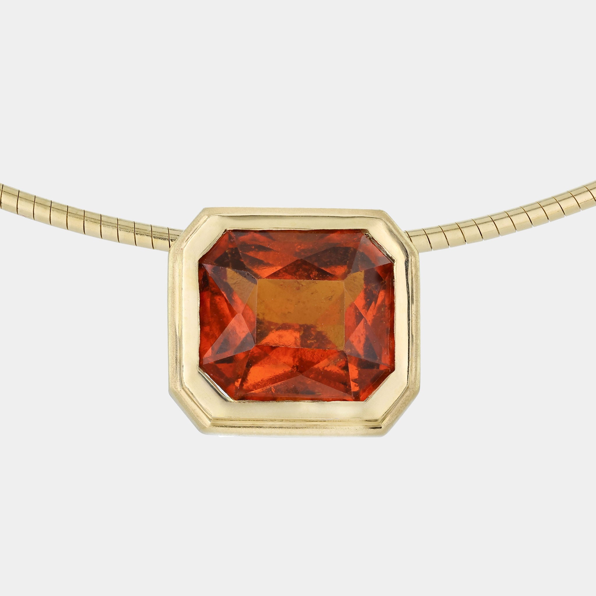 Tablet Necklace: Hessonite Garnet – Kirica Fine - Main Image
