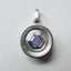 Mini Surface Pendant: Silver & Blue Sapphire