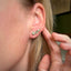 Alluvial 3 Stone Earring: Minty Green to Blue Sapphires (left ear)