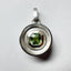 Mini Surface Pendant: Silver & Green Tourmaline