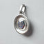 Mini Surface Pendant: Silver & Blue Sapphire