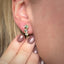 Alluvial 3 Stone Earring: Minty Green to Blue Sapphires (left ear)