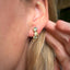 Alluvial 3 Stone Earring: Yellow Blue Bicolour Sapphire (right ear)