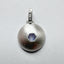 Mini Surface Pendant: Silver & Blue Sapphire