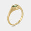 Channels green sapphire ring - side