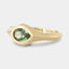 Channels green sapphire ring - top