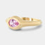 Channels pink sapphire ring - top