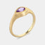 Channels purple sapphire ring - side