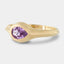 Channels purple sapphire ring - top