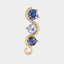 Alluvial 3 Stone Earring: Blue Sapphire (right ear)