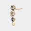 Alluvial 3 Stone Earring: Blue Sapphire (right ear)