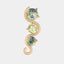 Alluvial 3 Stone Earring: Yellow Blue Bicolour Sapphire (right ear)
