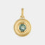 Mini Surface green sapphire pendant - front