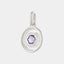 Mini Surface silver blue sapphire pendant - angle