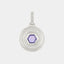 Mini Surface silver blue sapphire pendant - front