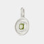 Mini Surface silver green tourmaline pendant - angle