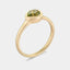 Pebble green pear tourmaline ring - side