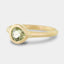 Pebble green pear tourmaline ring - top