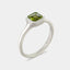 Pebble green tourmaline ring plat - side