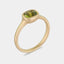 Pebble green tourmaline ring - side