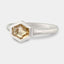 Pebble peach tourmaline ring - top