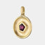 Surface deep pink tourmaline pendant - angle