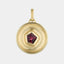 Surface deep pink tourmaline pendant - front