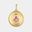 Surface pink tourmaline pendant - front