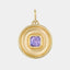 Surface purple sapphire pendant - front