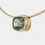 Tablet green zircon necklace - angle