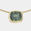 Tablet green zircon necklace - front