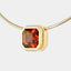 Tablet hessonite garnet necklace - angle