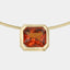 Tablet hessonite garnet necklace - front